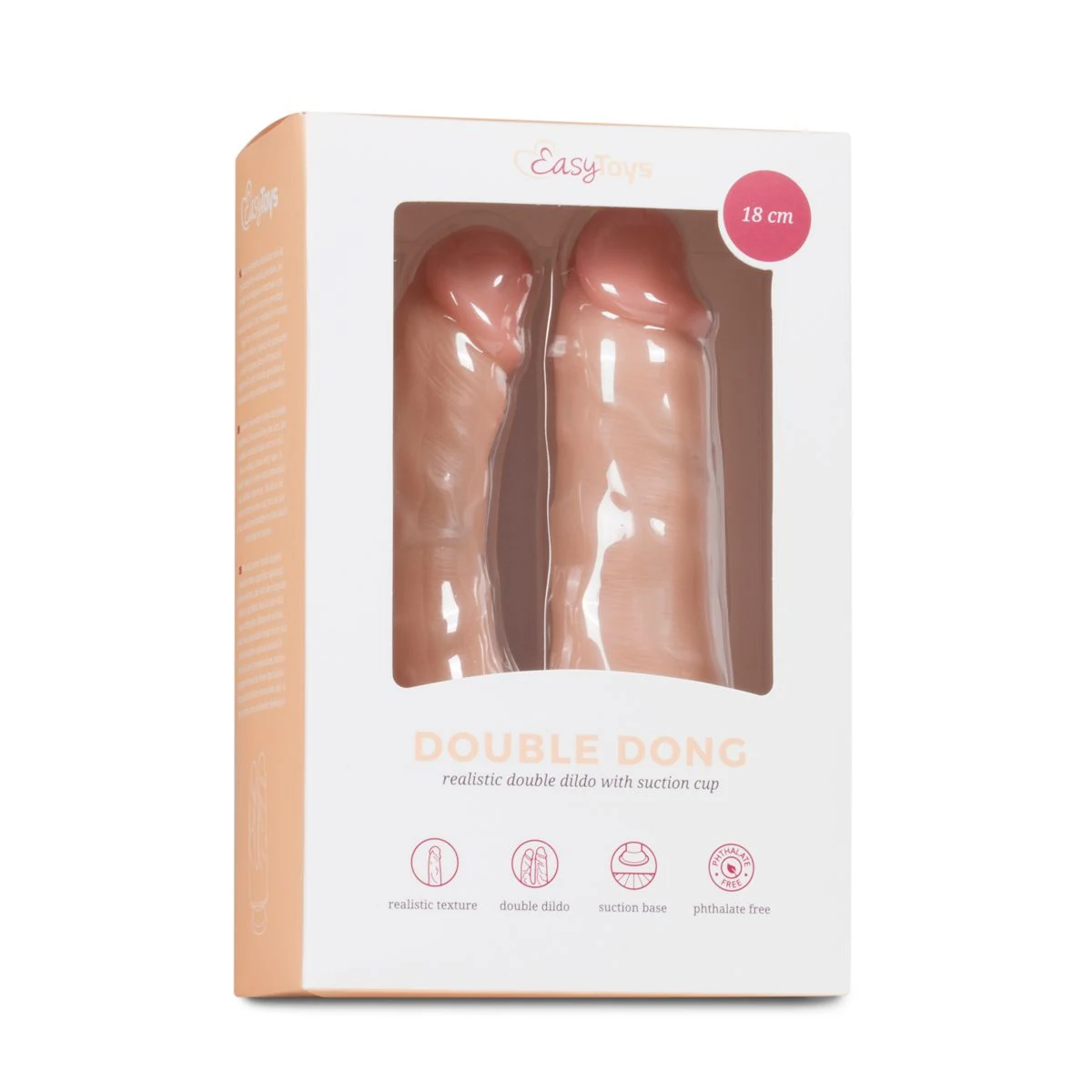 Dubbele dildo met zuignap voor dubbele stimulatie en koppels