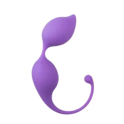 Ronde kegel balletjes paars van Easytoys Geisha Collection met siliconen touwtje