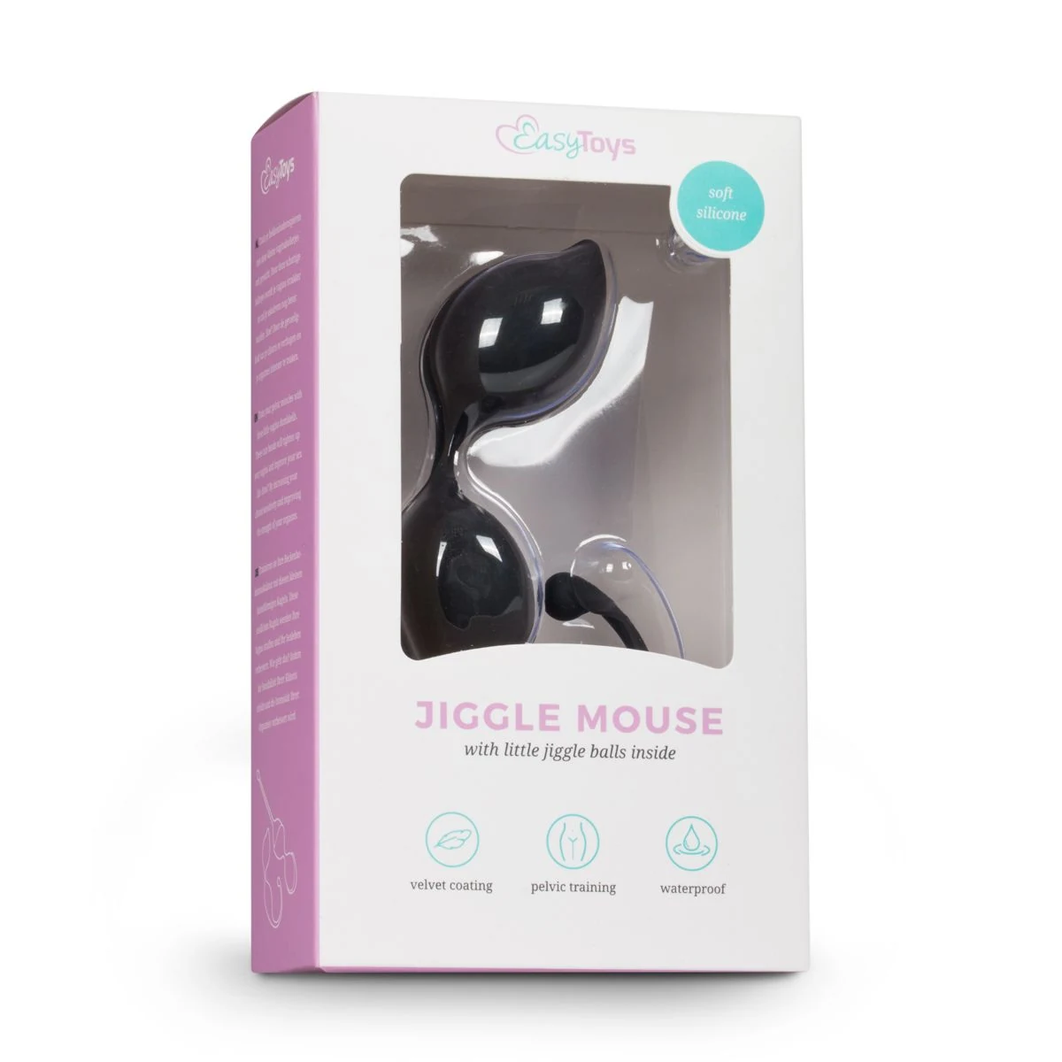 Ronde kegel balletjes zwart, siliconen vaginaballetjes met contragewicht