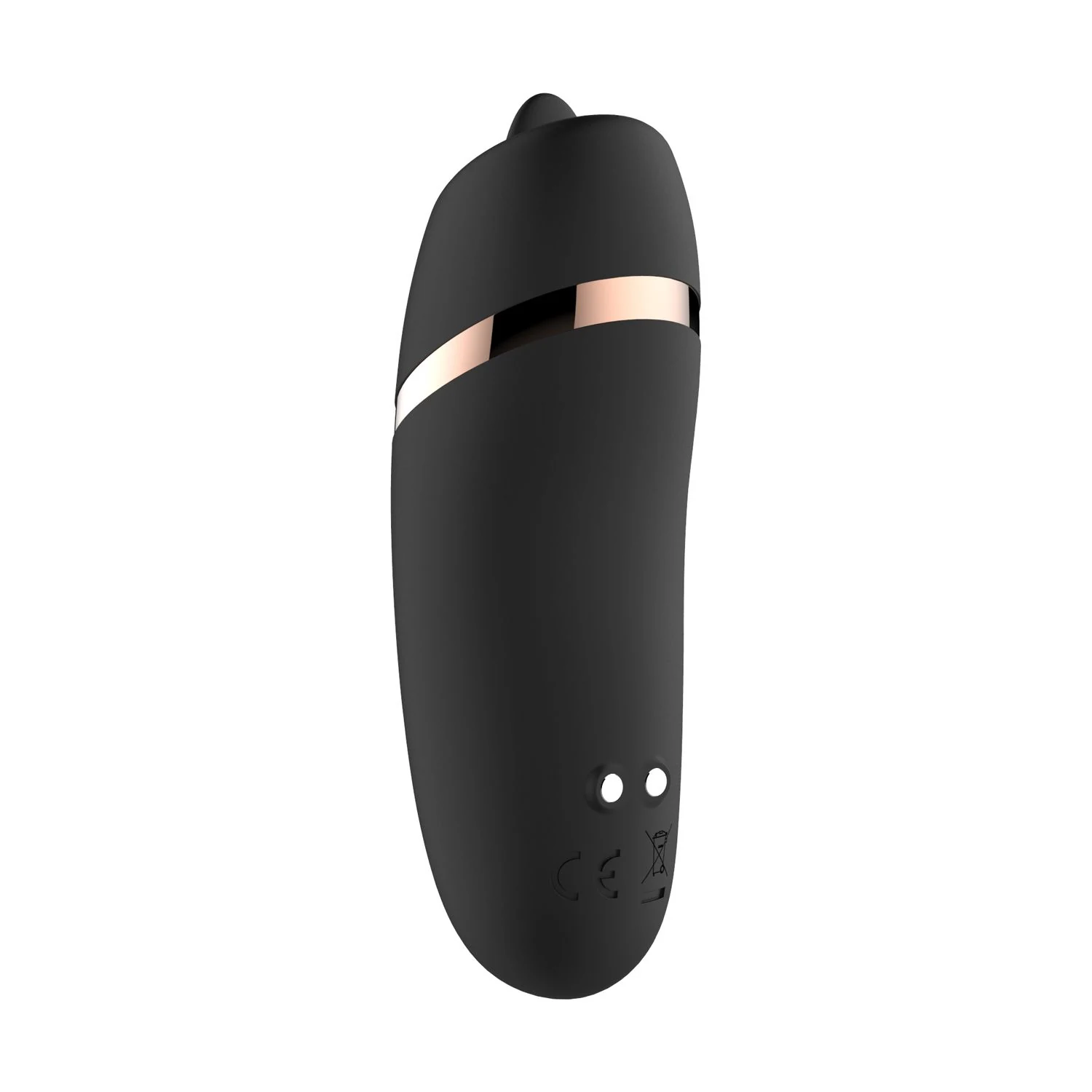 Rosy Gold zwarte vibrator met luxe oplaad- en opbergcase