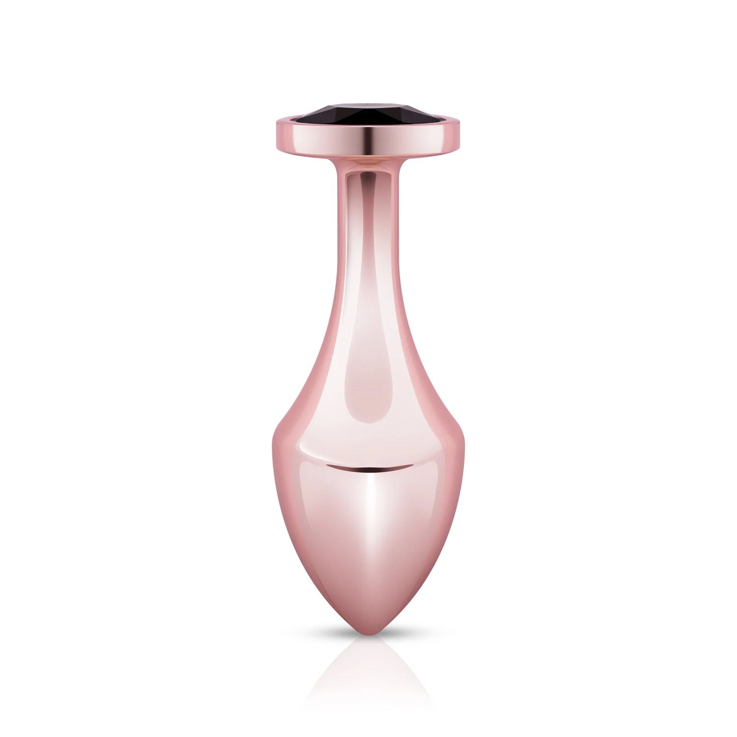 Rosy Gold Nouveau Butt Plug van aluminium met luxe geometrisch design