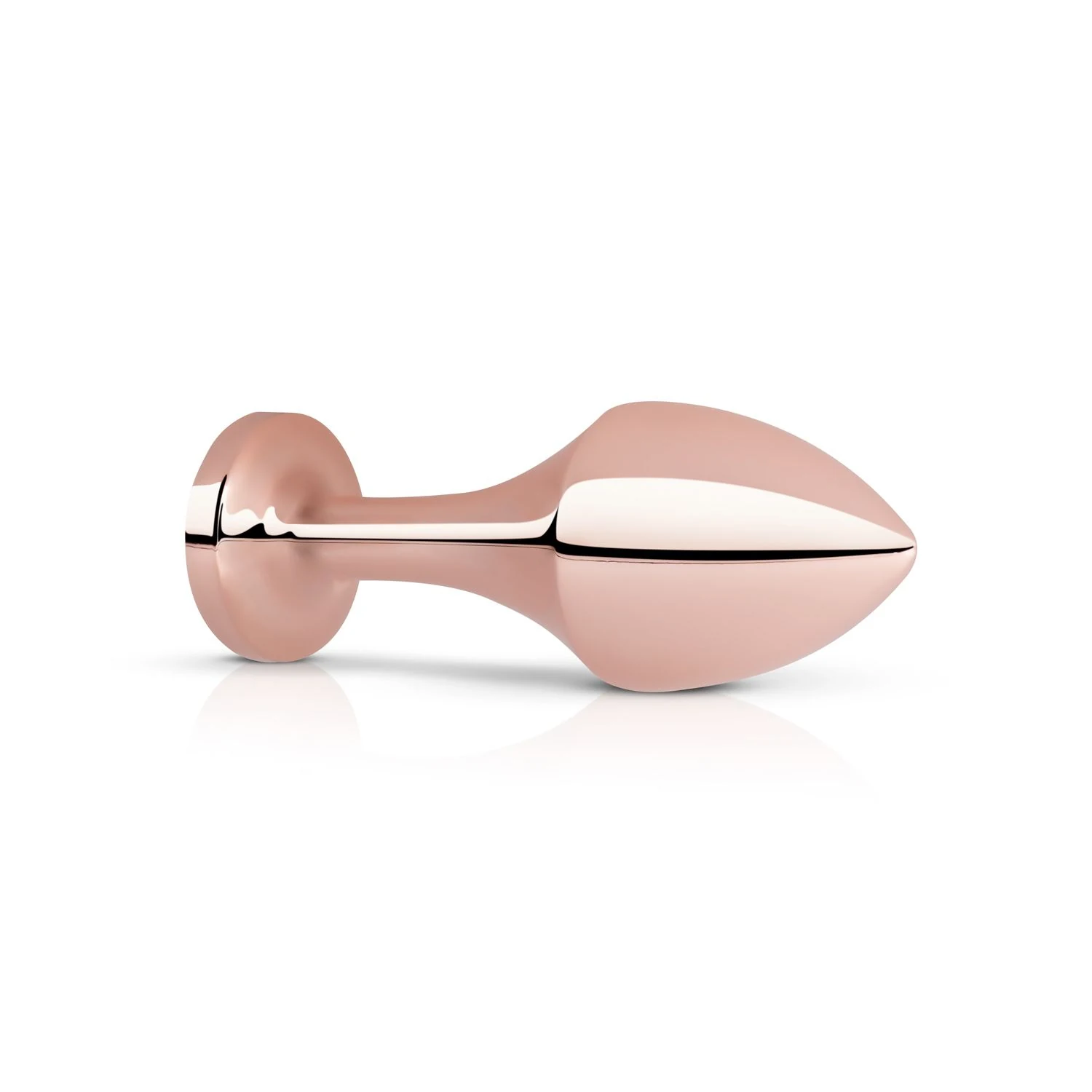 Rosy Gold Nouveau Butt Plug van aluminium, geschikt voor temperature play