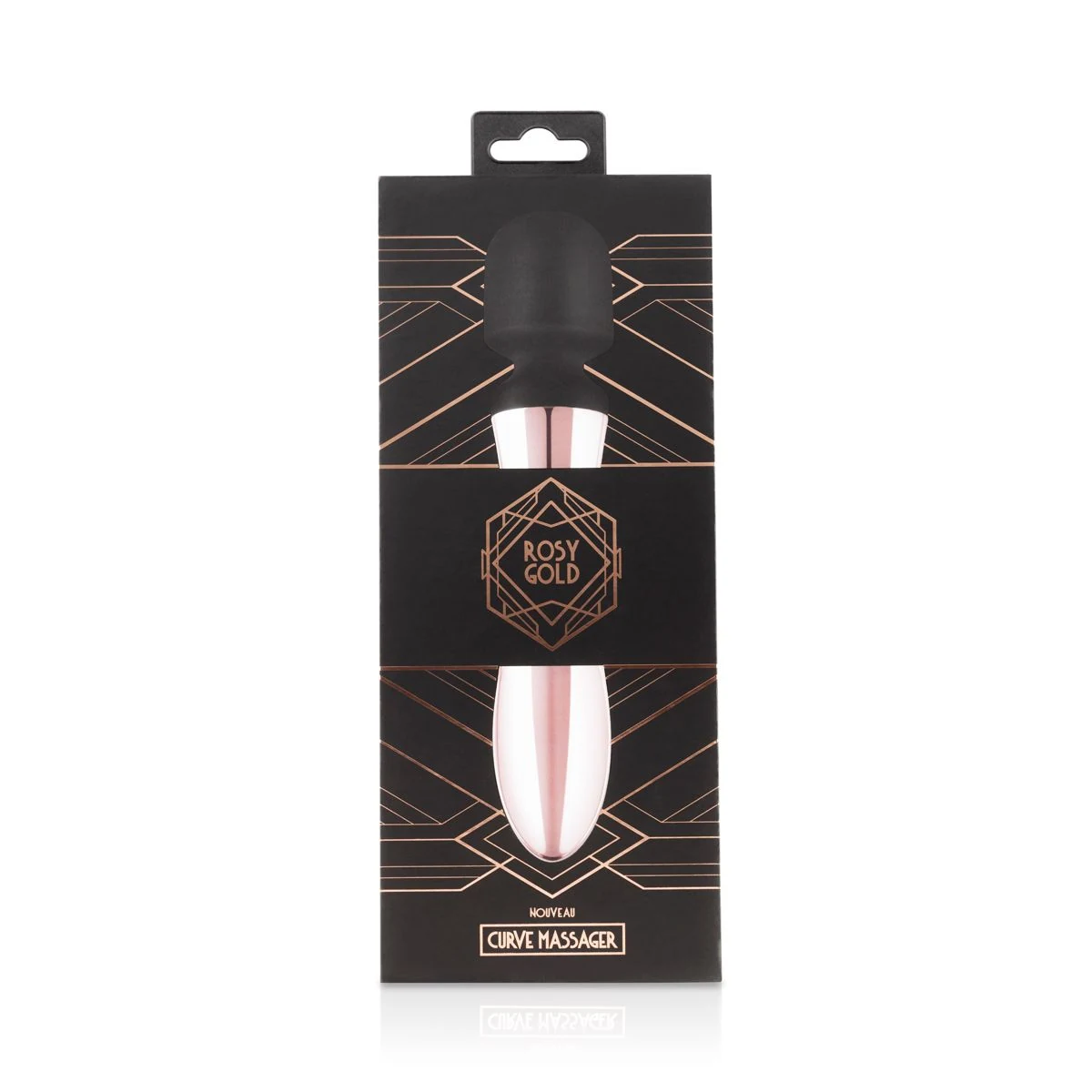Oplaadbare Rosy Gold wand vibrator voor externe stimulatie