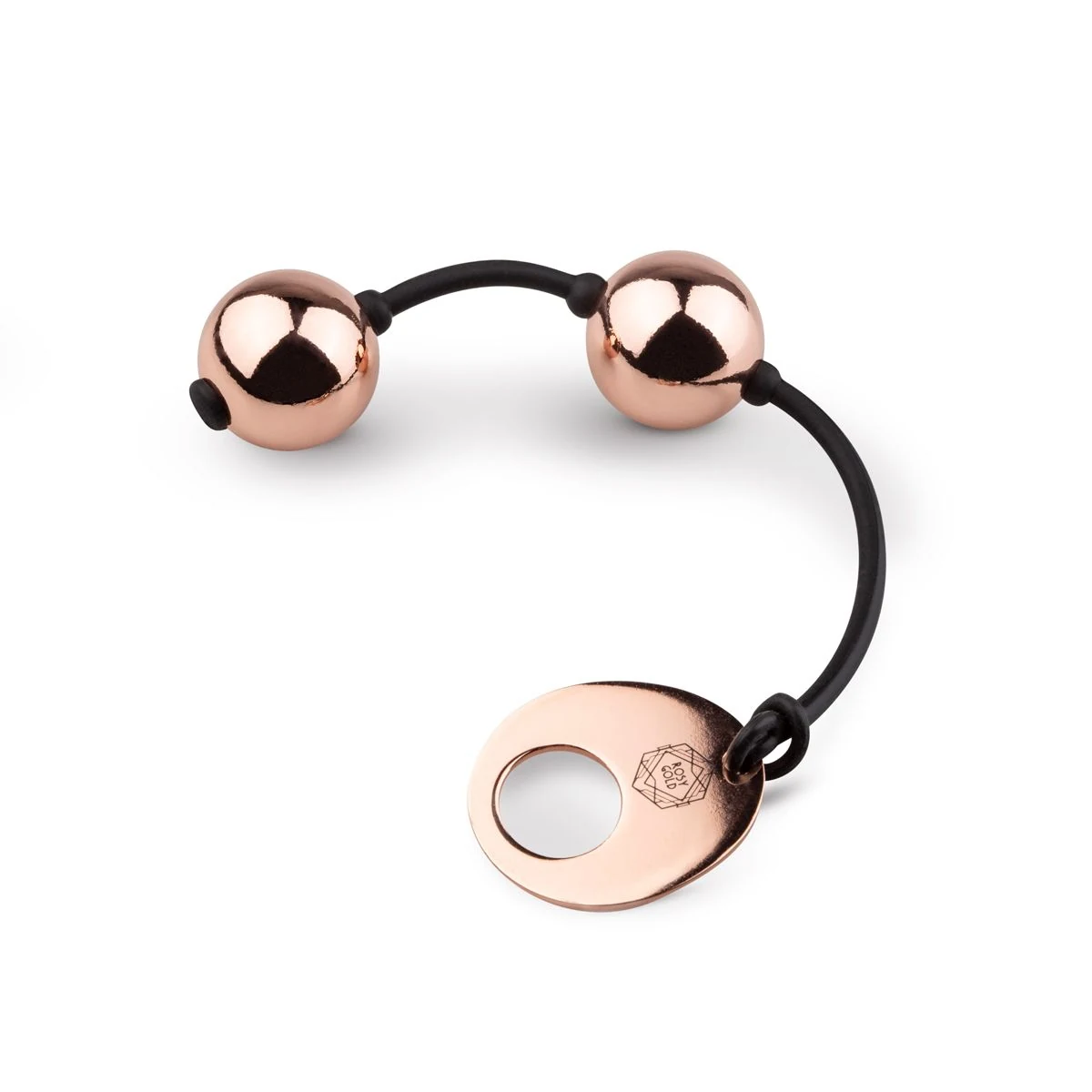 Roze Rosy Gold vaginaballetjes met twee glad gepolijste kogels