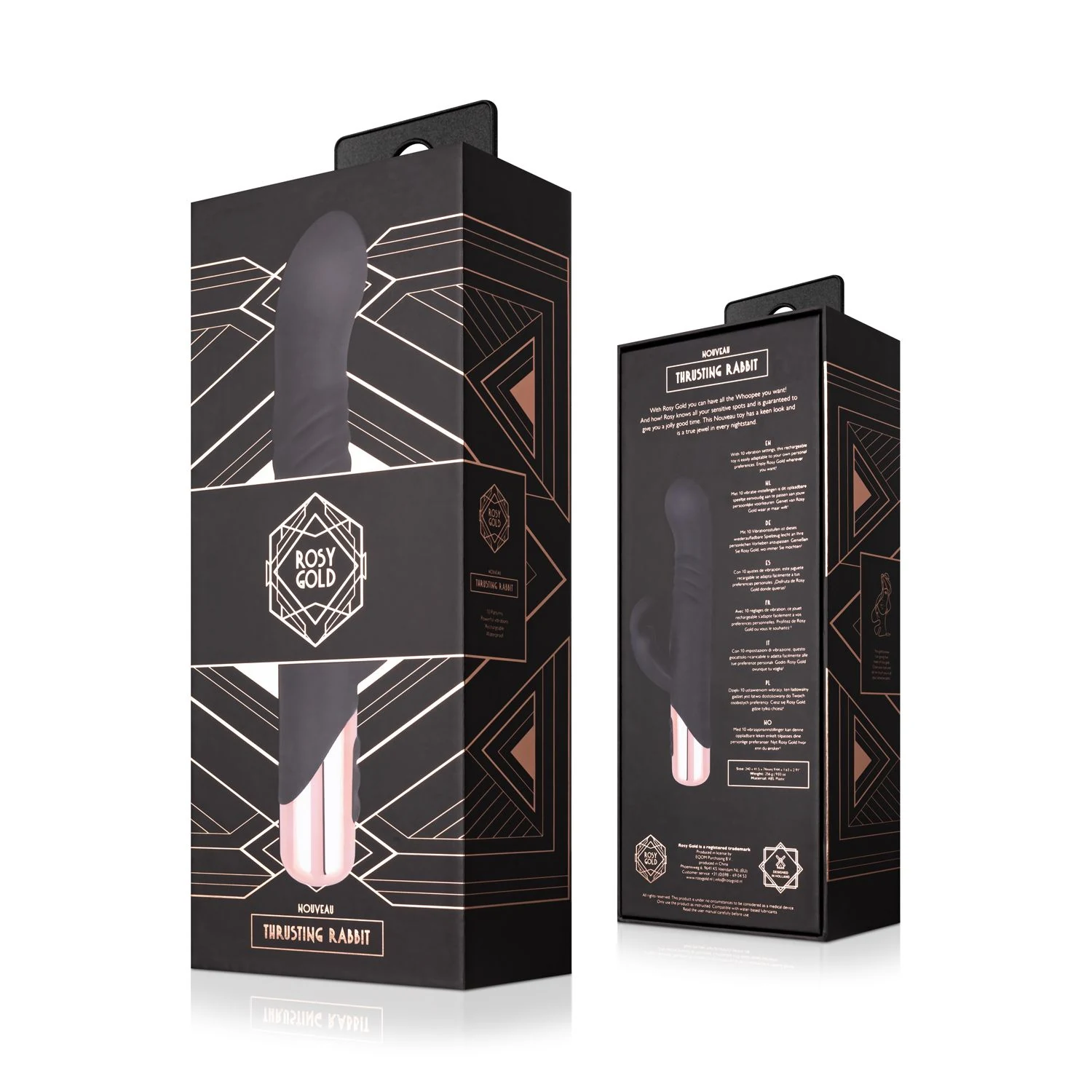 Rosy Gold Rabbit Vibrator met variabele vibratiestanden