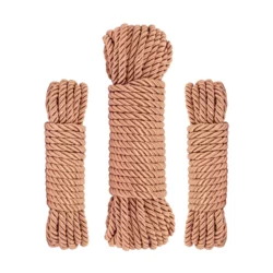 Rosy Gold Rope Set luxe bondage touwen van 8000 mm voor unisex gebruik