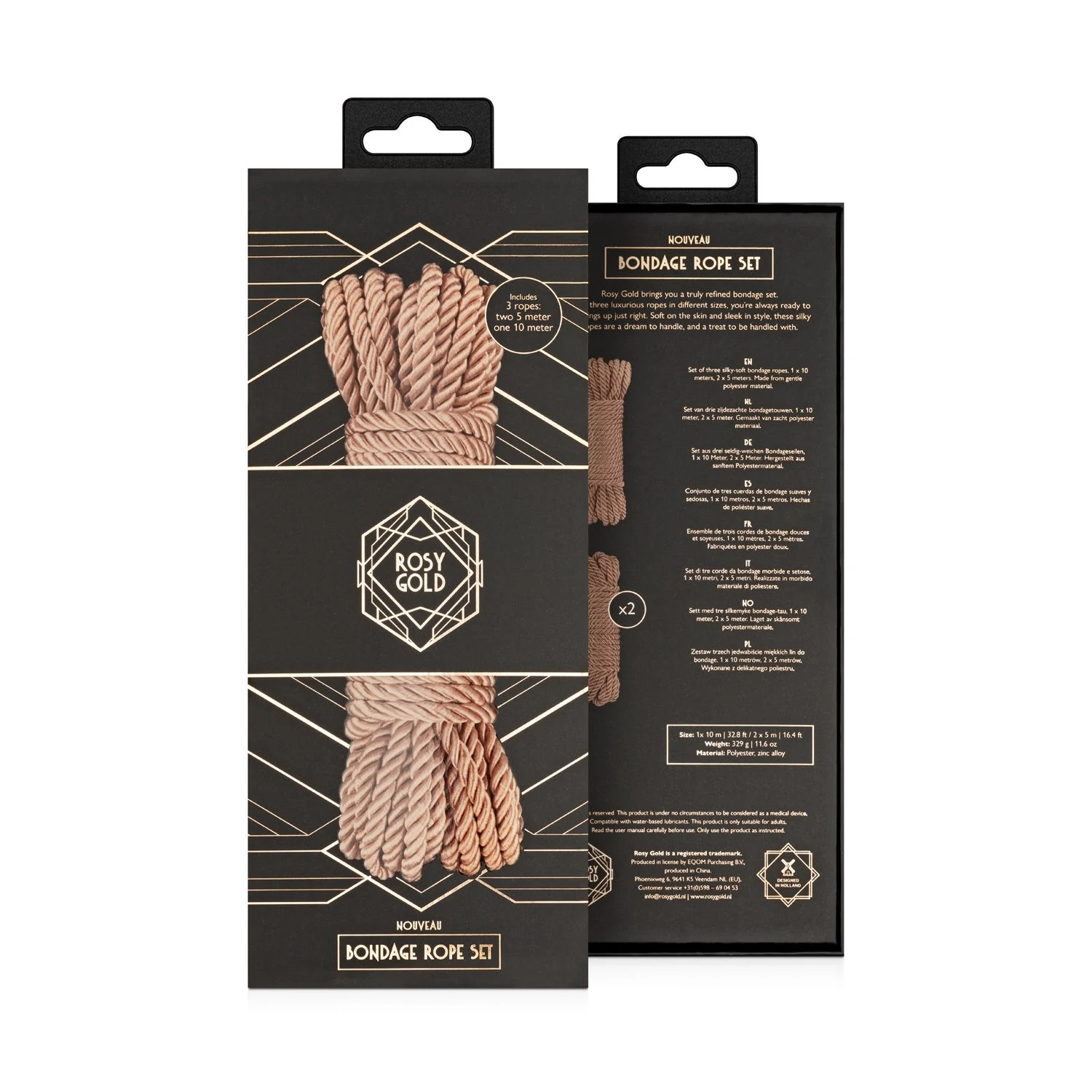 Rosy Gold Rope Set unisex bondage touwen voor koppels