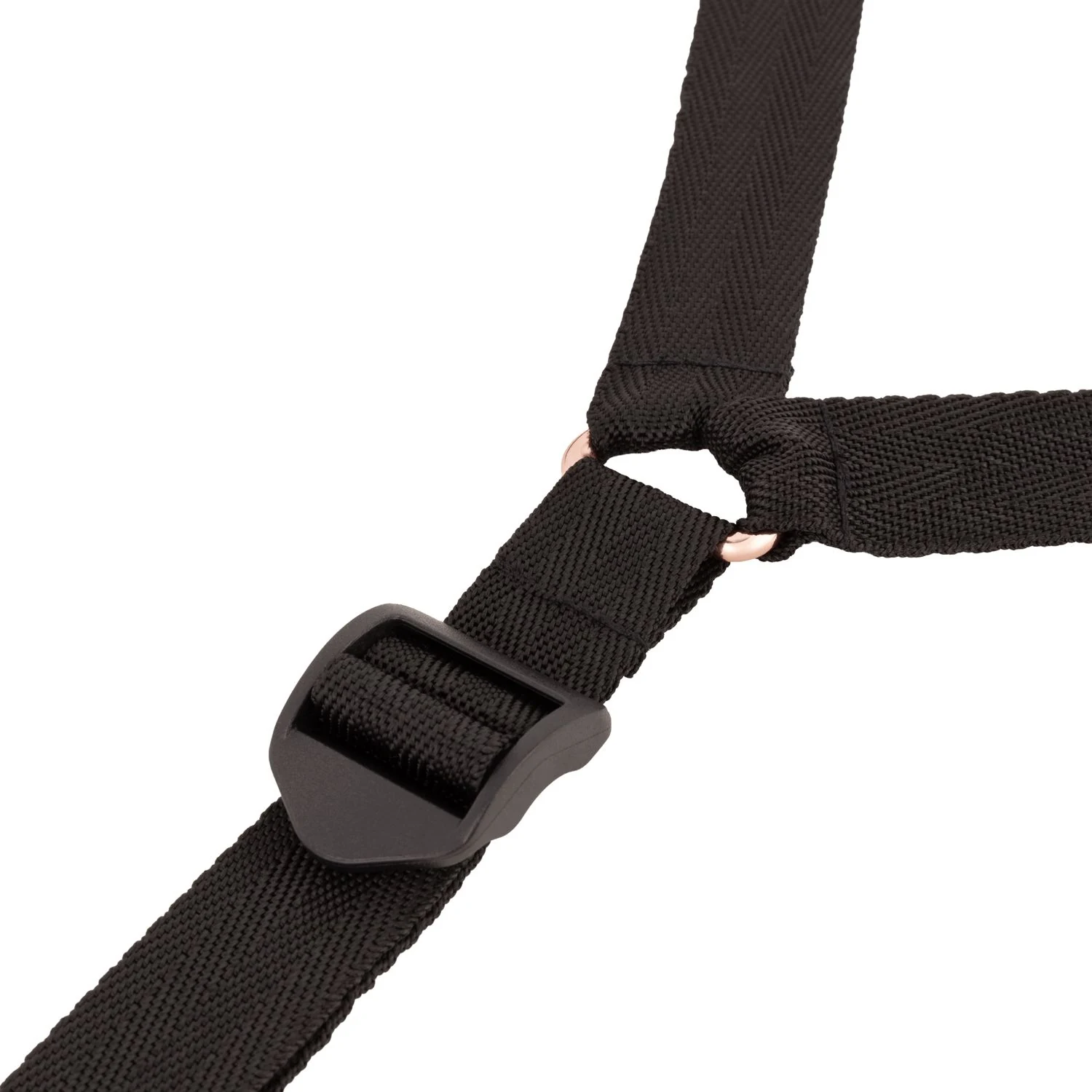 Zwart bed bondage systeem met stevige bandconstructie van Rosy Gold
