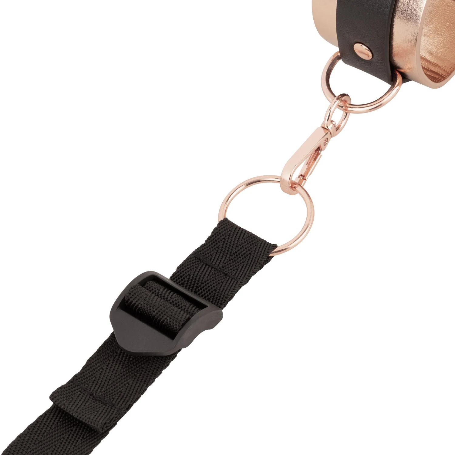 Rosy Gold under-mattress restraint set met discrete plaatsing onder het bed