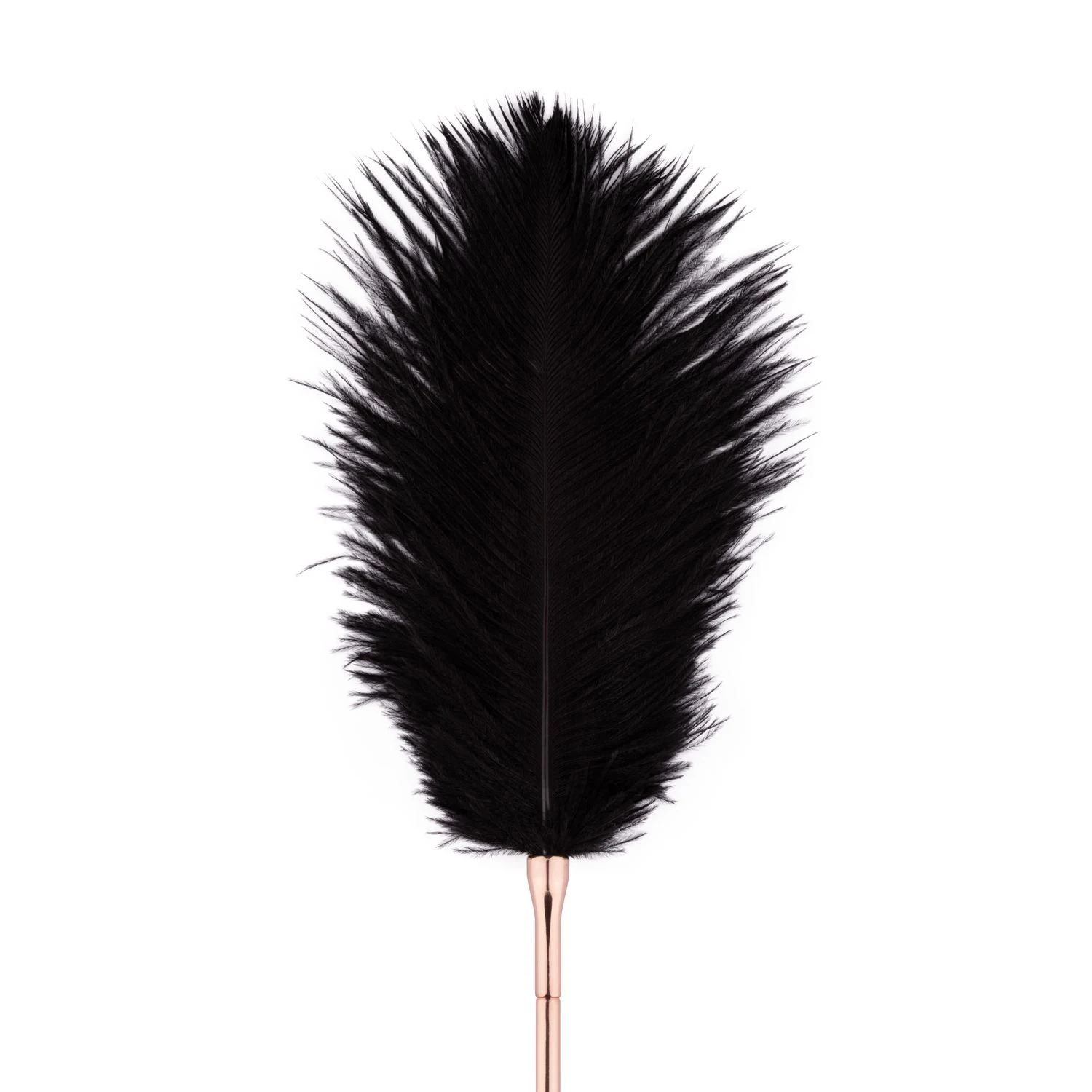 Roségouden Rosy Gold whip en feather tickler voor variatie