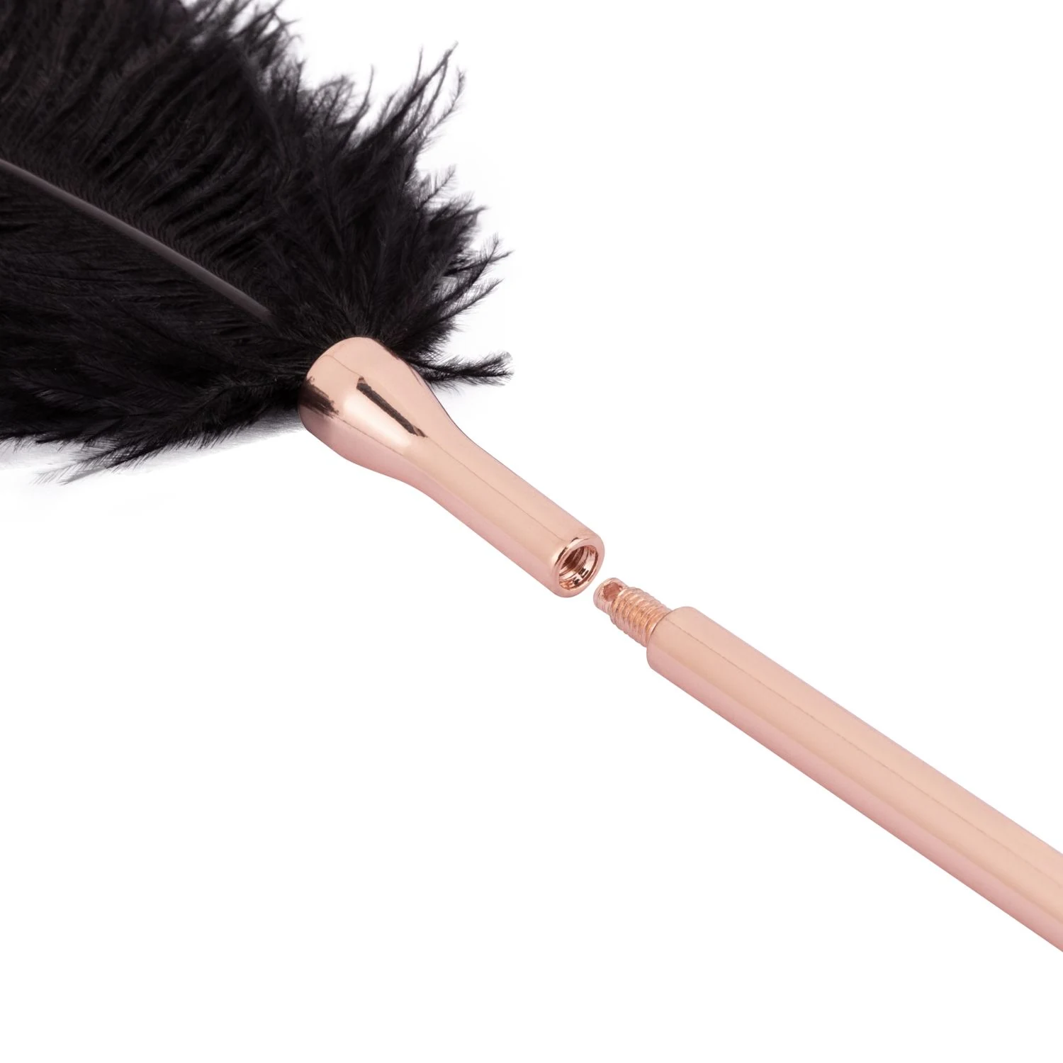 Roségouden 2-in-1 feather tickler en whip van Rosy Gold