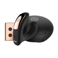 Rosy Gold wearable vibrator met luxe oplaadcase in zwart