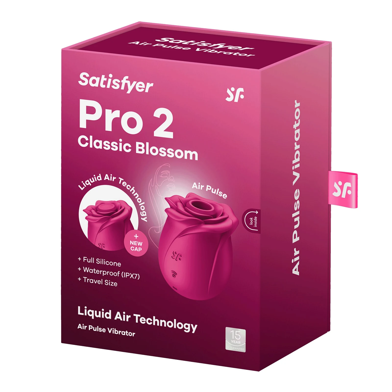 Satisfyer Pro 2 Classic Blossom met twee verwisselbare siliconen kapjes