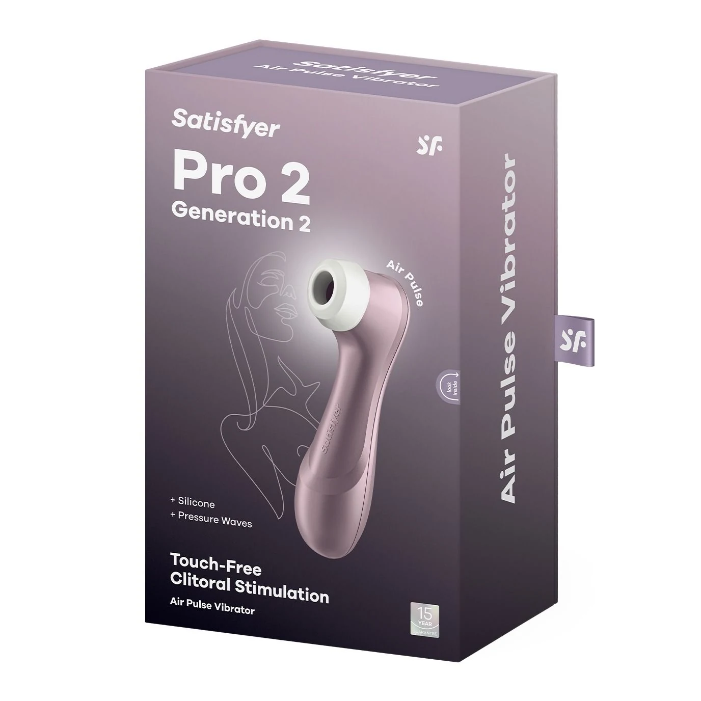 Satisfyer Pro 2 Generation 2 Lila paars met USB oplaadkabel