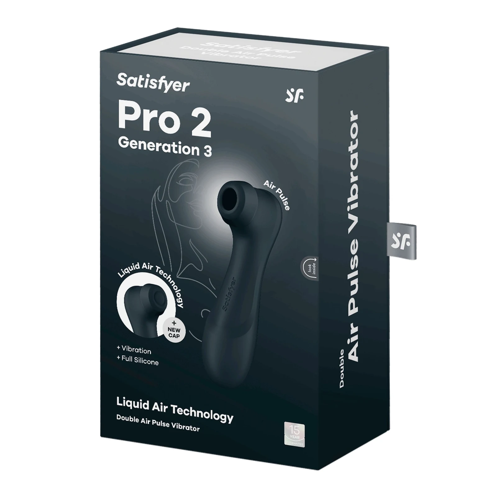 Zwarte Satisfyer Pro 2 Generation 3, waterproof en USB-oplaadbaar