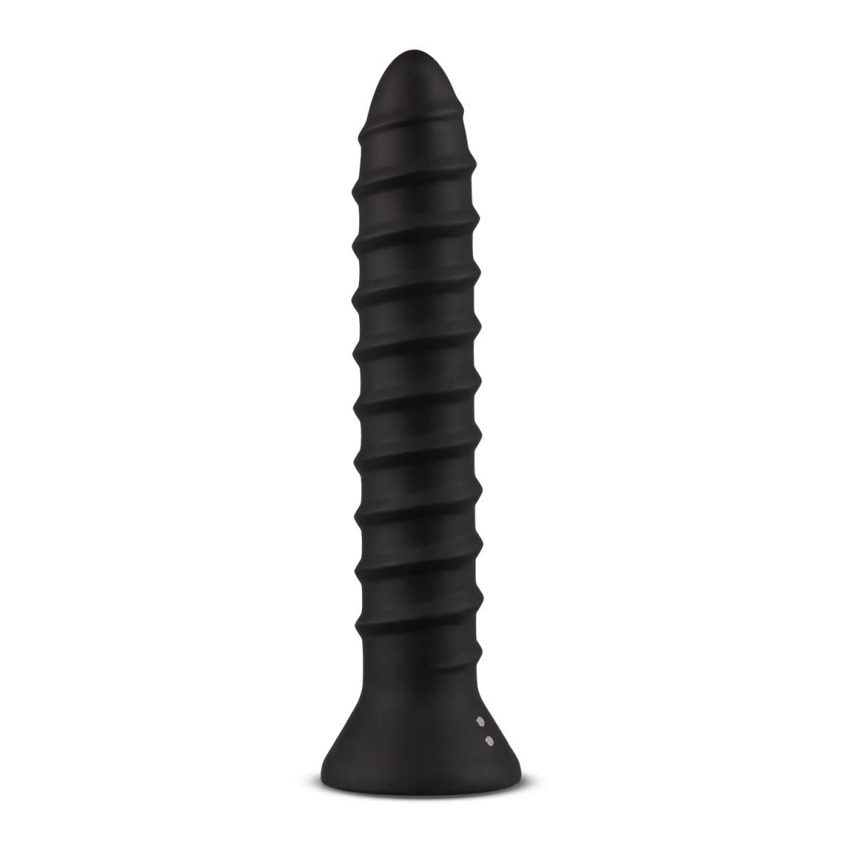 Screwed Plug Anaal Vibrator Large zwart met schroefdesign