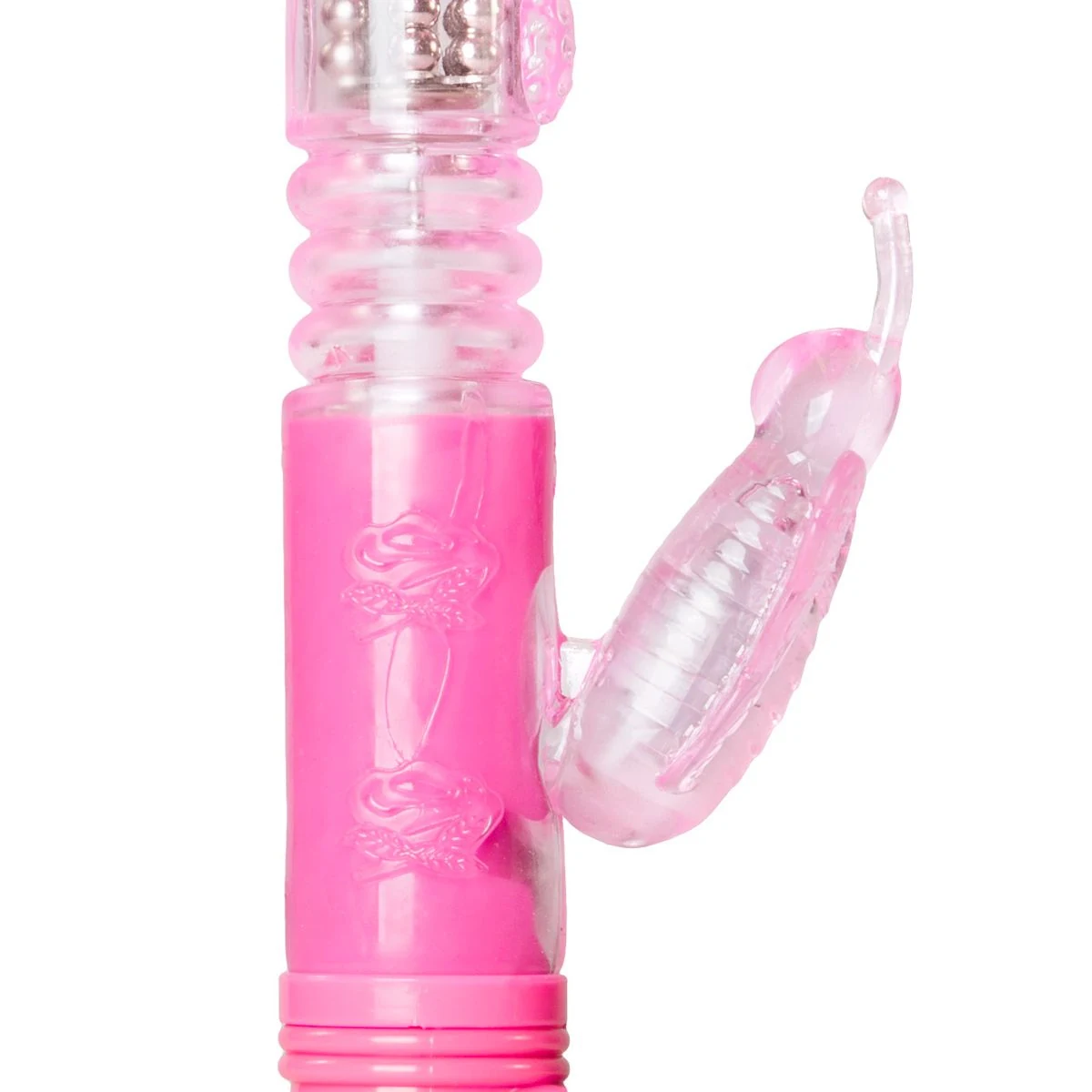Stotende butterfly vibrator roze waterproof met variabele vibratiestanden