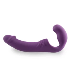Strapless strap-on vibrator paars van Easytoys Vibe Collection met twee uiteinden