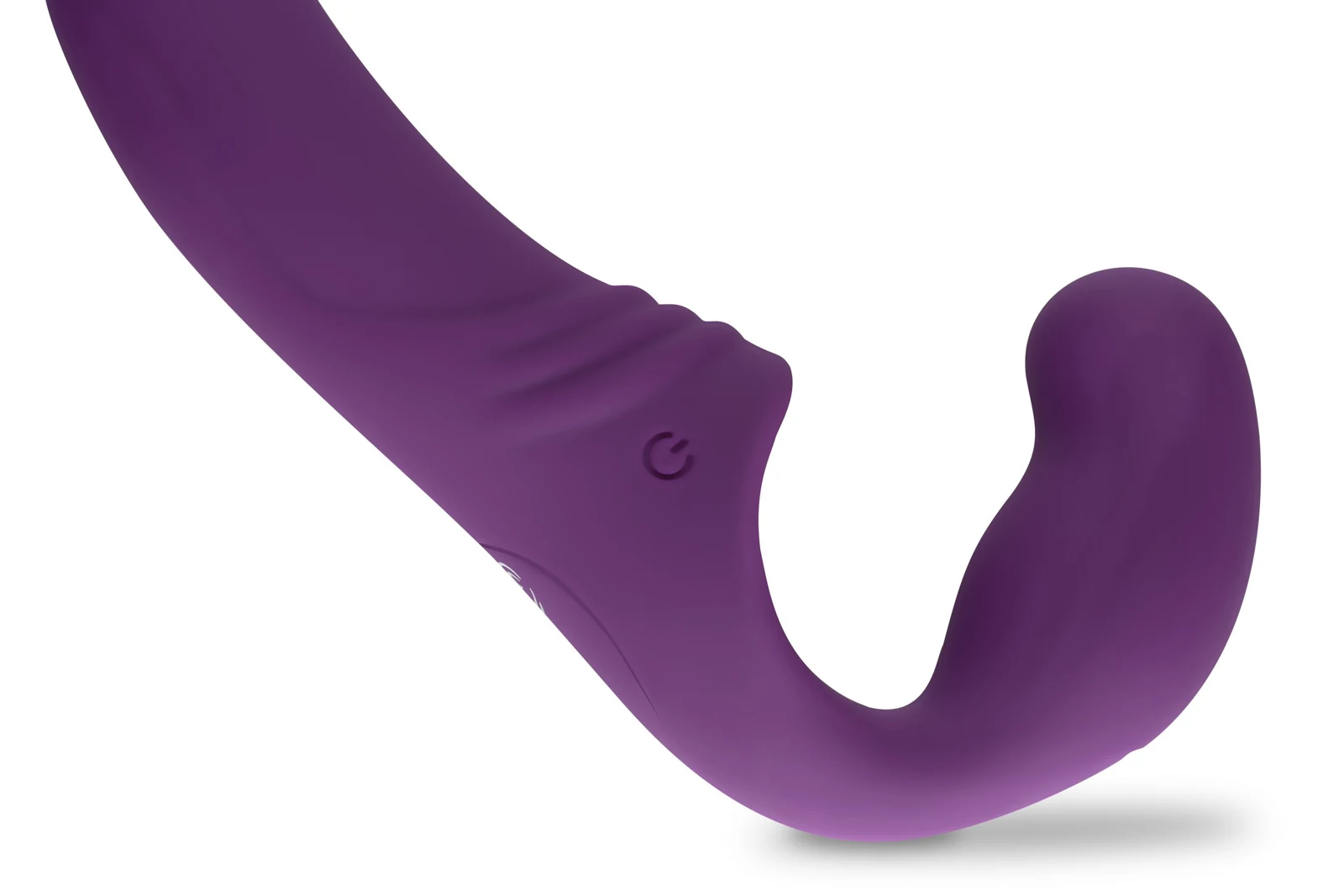 Strapless strap-on vibrator paars met 10 vibratiestanden en burst functie
