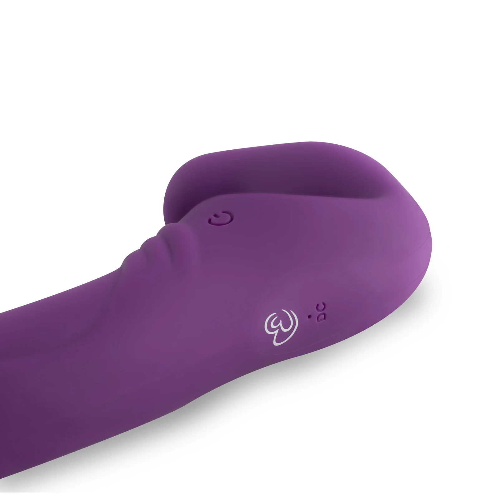 Waterproof paarse strapless strap-on vibrator voor G-spot, vagina en anus