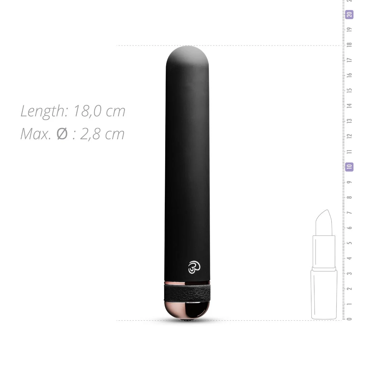 Easytoys Vibe Collection zwarte vibrator van ABS, lengte 180 mm