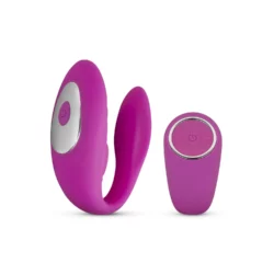 Tap Dancer koppel vibrator met afstandsbediening in roze siliconen