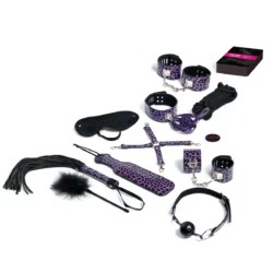 Tease & Please Master & Slave bondagespel paars met 9 BDSM-items