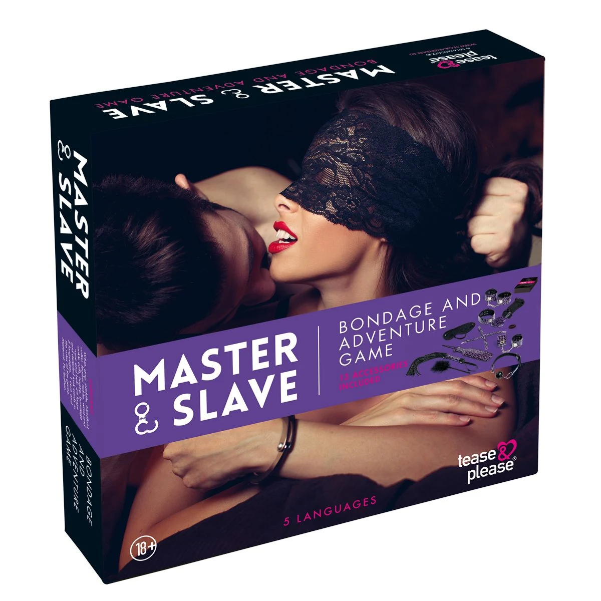 Master & Slave bondagespel paars voor koppels van Tease & Please