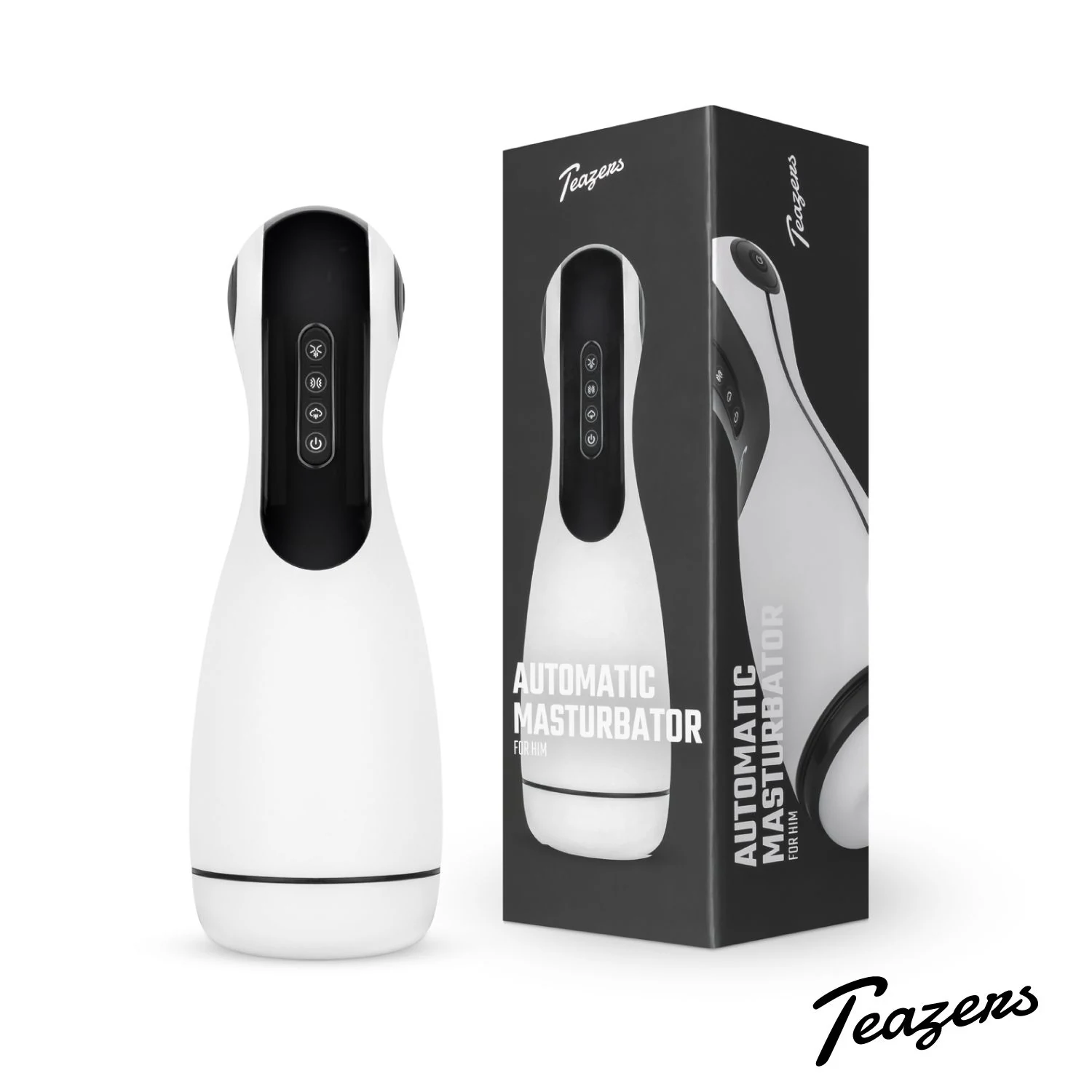 Teazers automatische masturbator met knijpen, zuigen, trillen en uitdijen