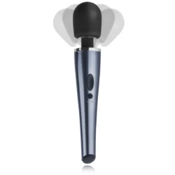 Teazers Black Lightning Wand Vibrator in zwart met grote ronde kop