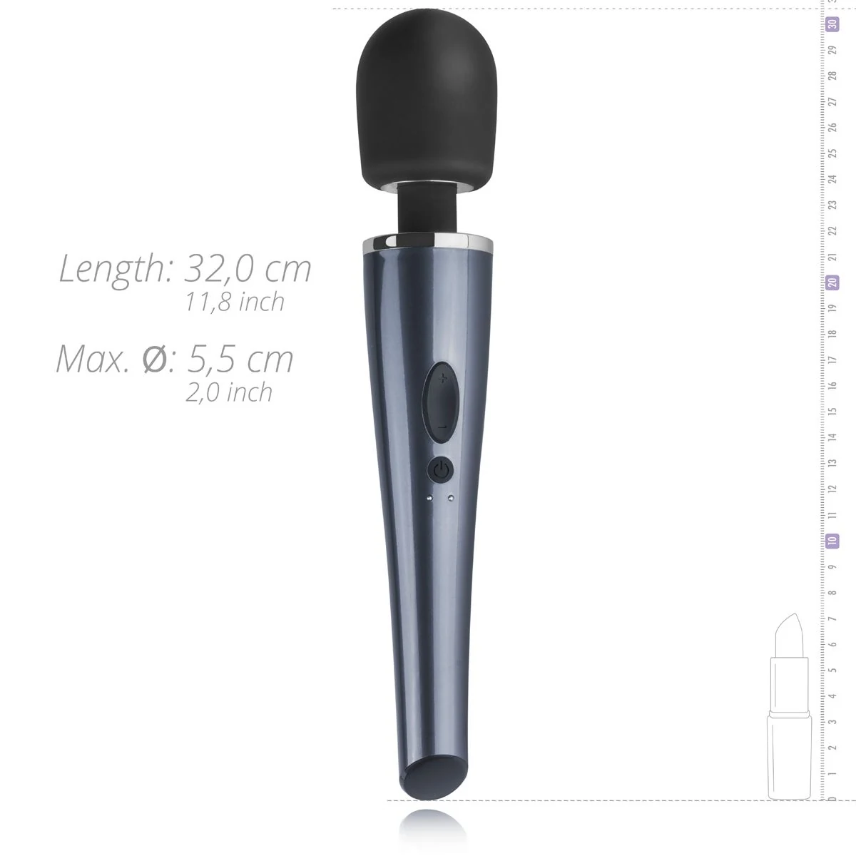 Teazers Black Lightning Wand Vibrator spatwaterdicht