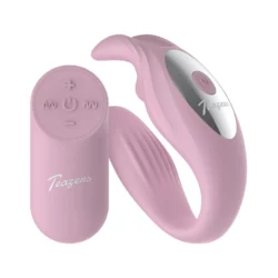 Teazers Bunny Couple Vibrator in roze met draadloze afstandsbediening