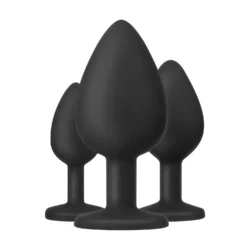 Teazers buttplug set zwart, 3-delige set voor beginners