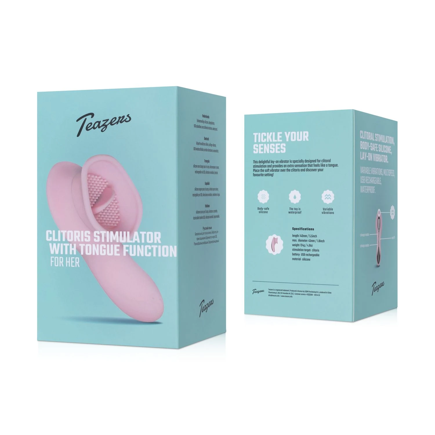 Teazers Clitoral Tong Vibrator roze voor beginners