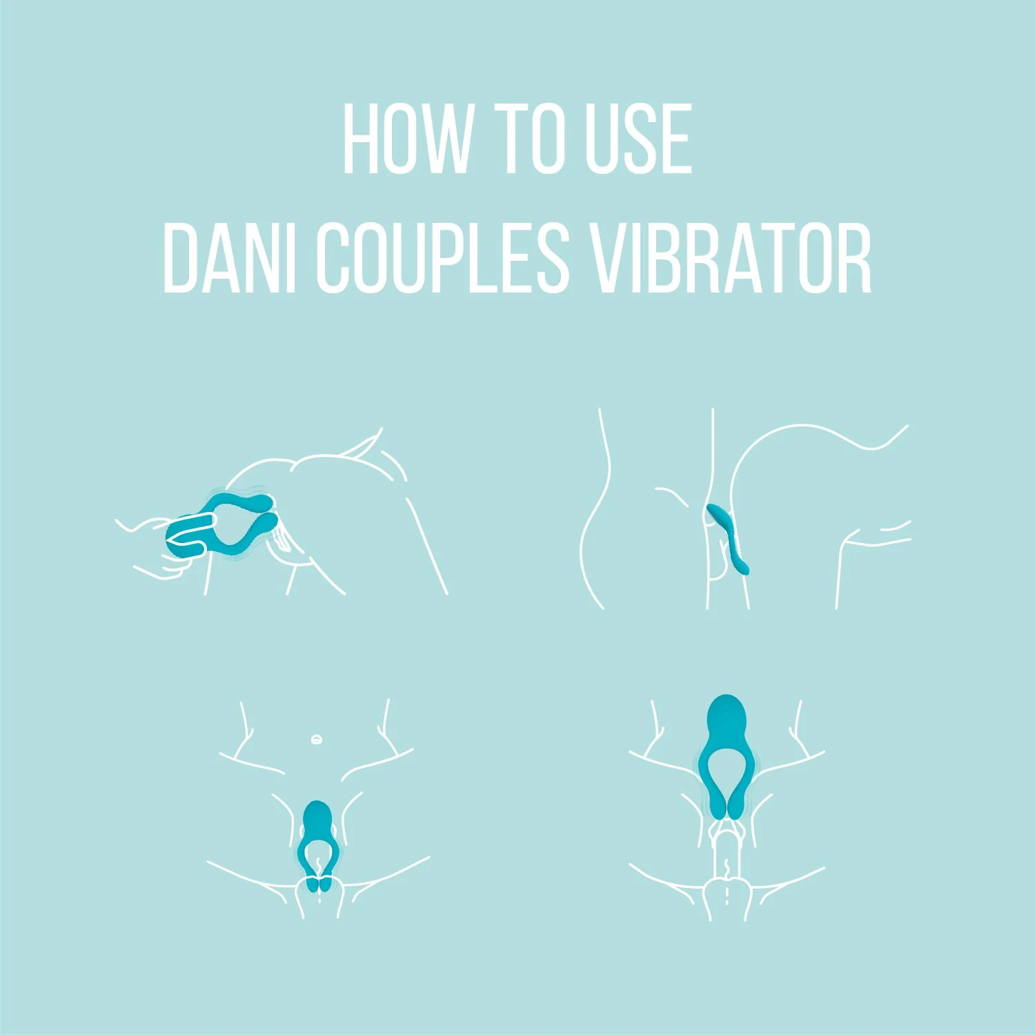 Teazers Dani Koppel Toy multifunctionele duo vibrator voor koppels