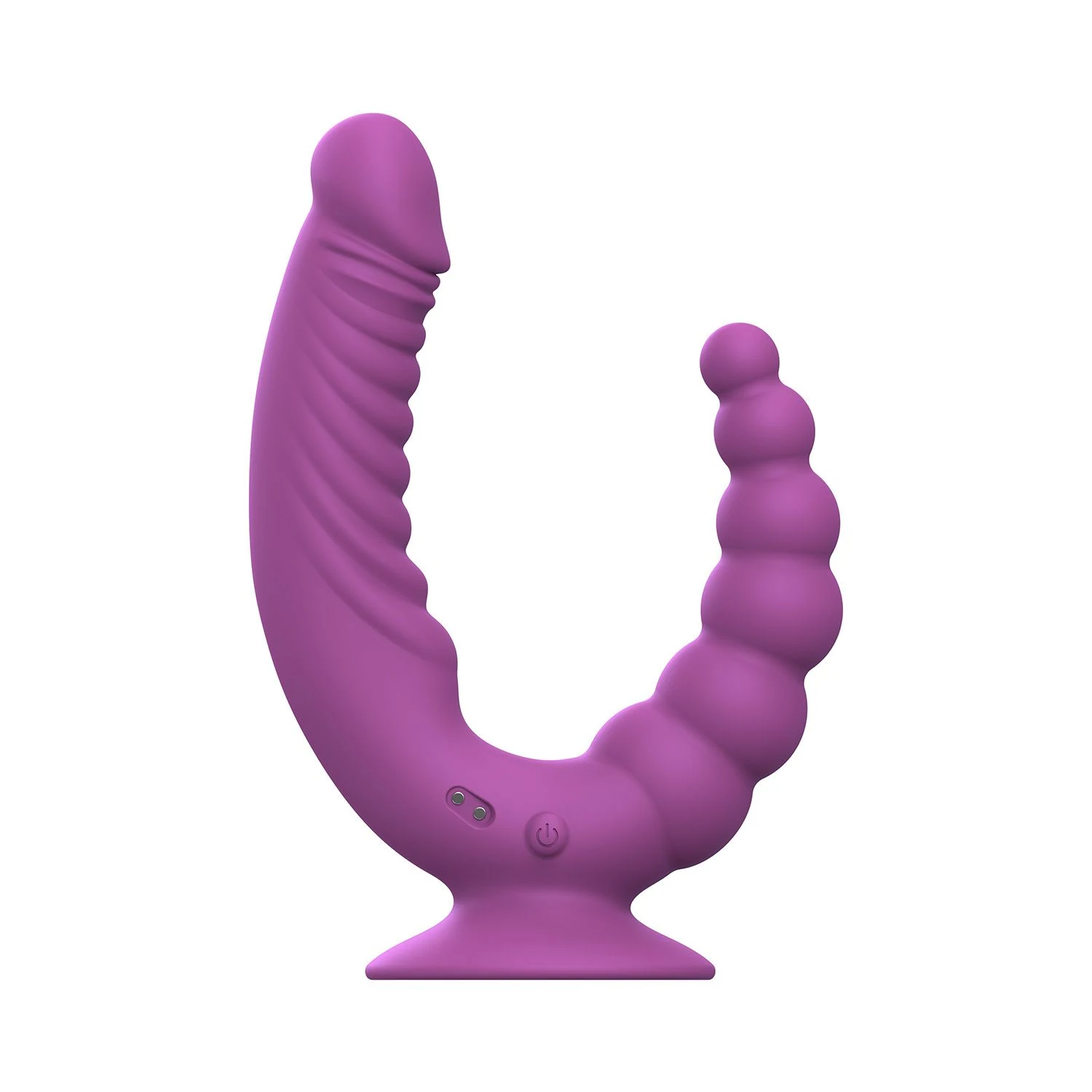 Waterdichte dubbele vibrator met zuignap en afstandsbediening