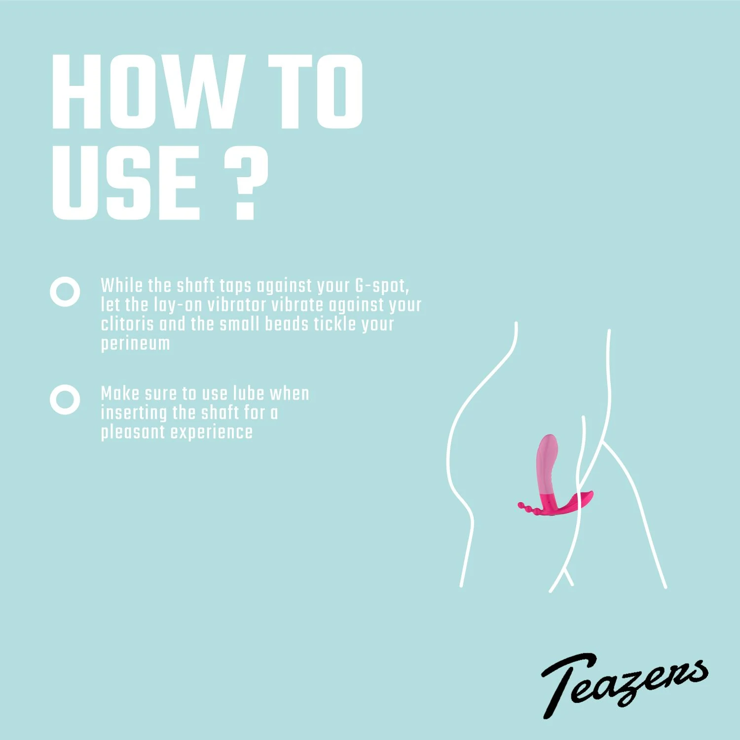 Teazers vibrator met 10 vibratiestanden en 10 tap standen