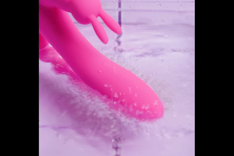 Teazers rabbit vibrator roze met 2 motoren en pushbutton bediening