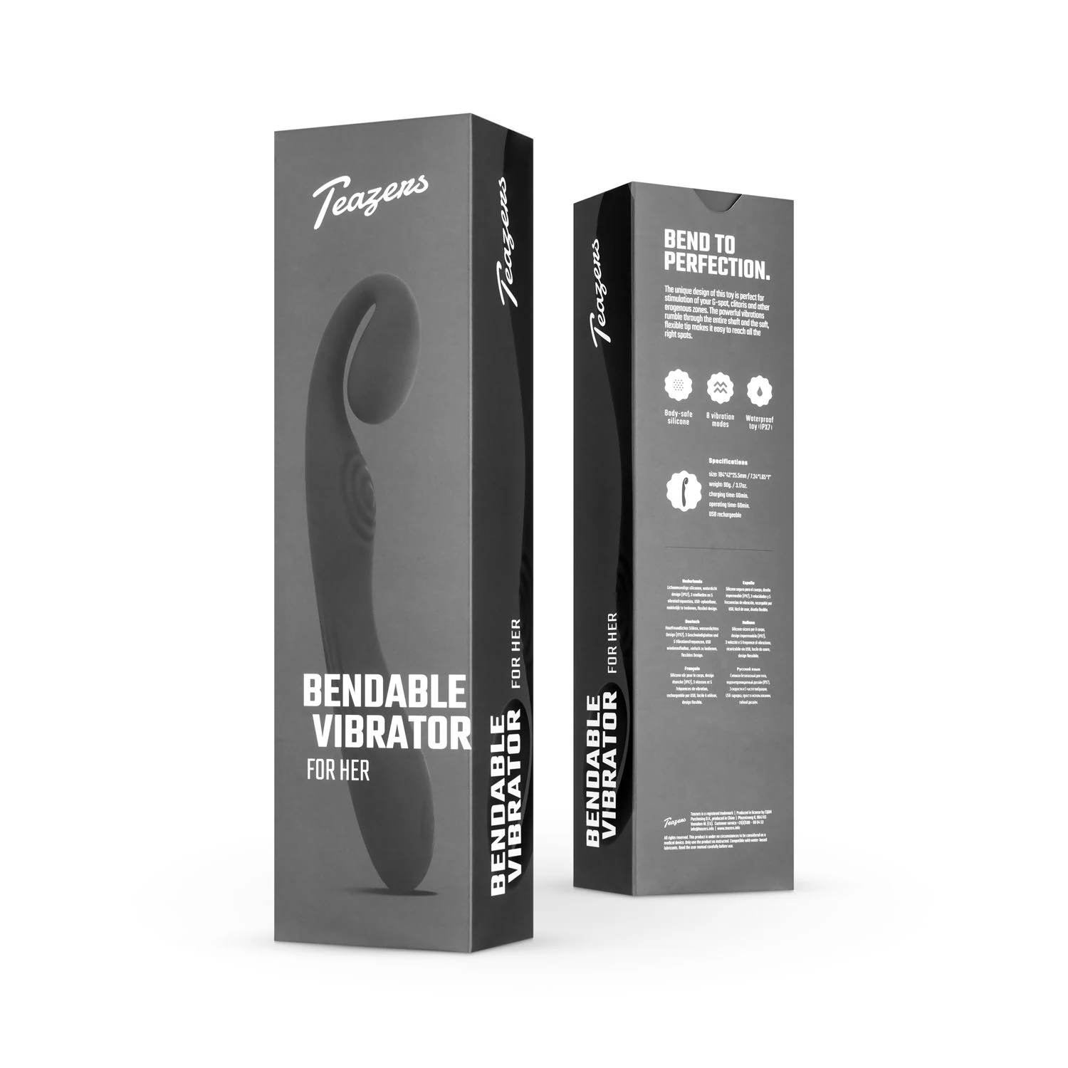 Teazers flexibele vibrator voor beginners met variabele vibratiestanden