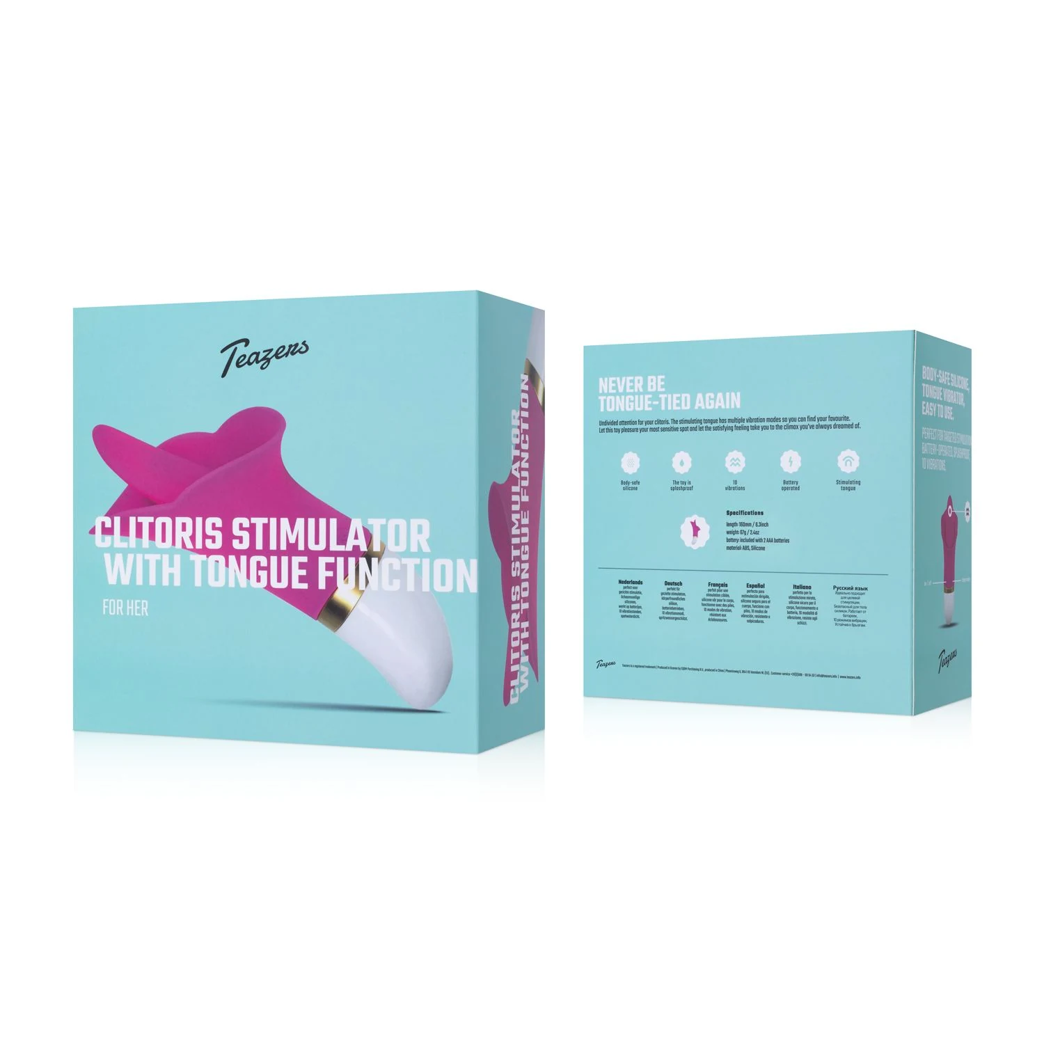 Teazers clitoris vibrator Flower Touch lengte 150 mm breedte 60 mm