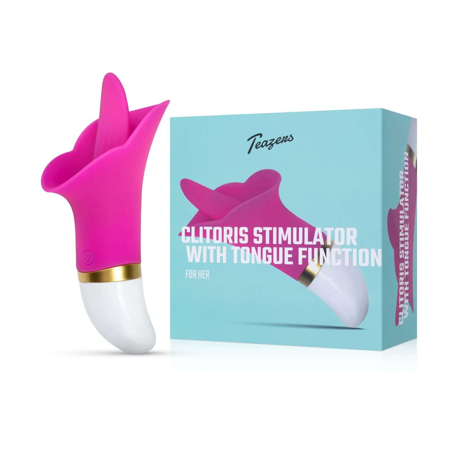 Teazers Flower Touch clitoris vibrator roze van lichaamsveilig siliconen