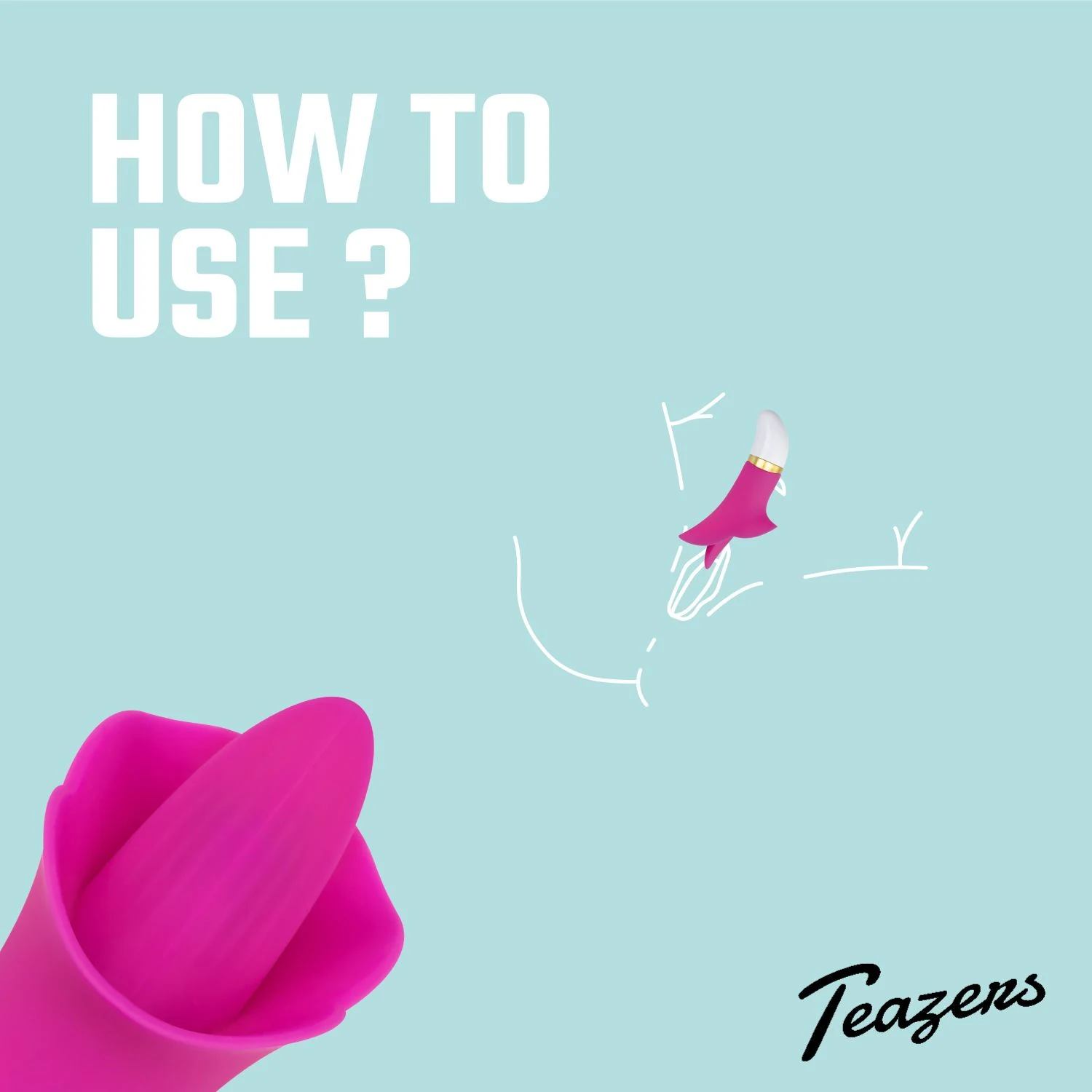 Teazers clitoris vibrator roze werkt op batterijen met pushbutton bediening