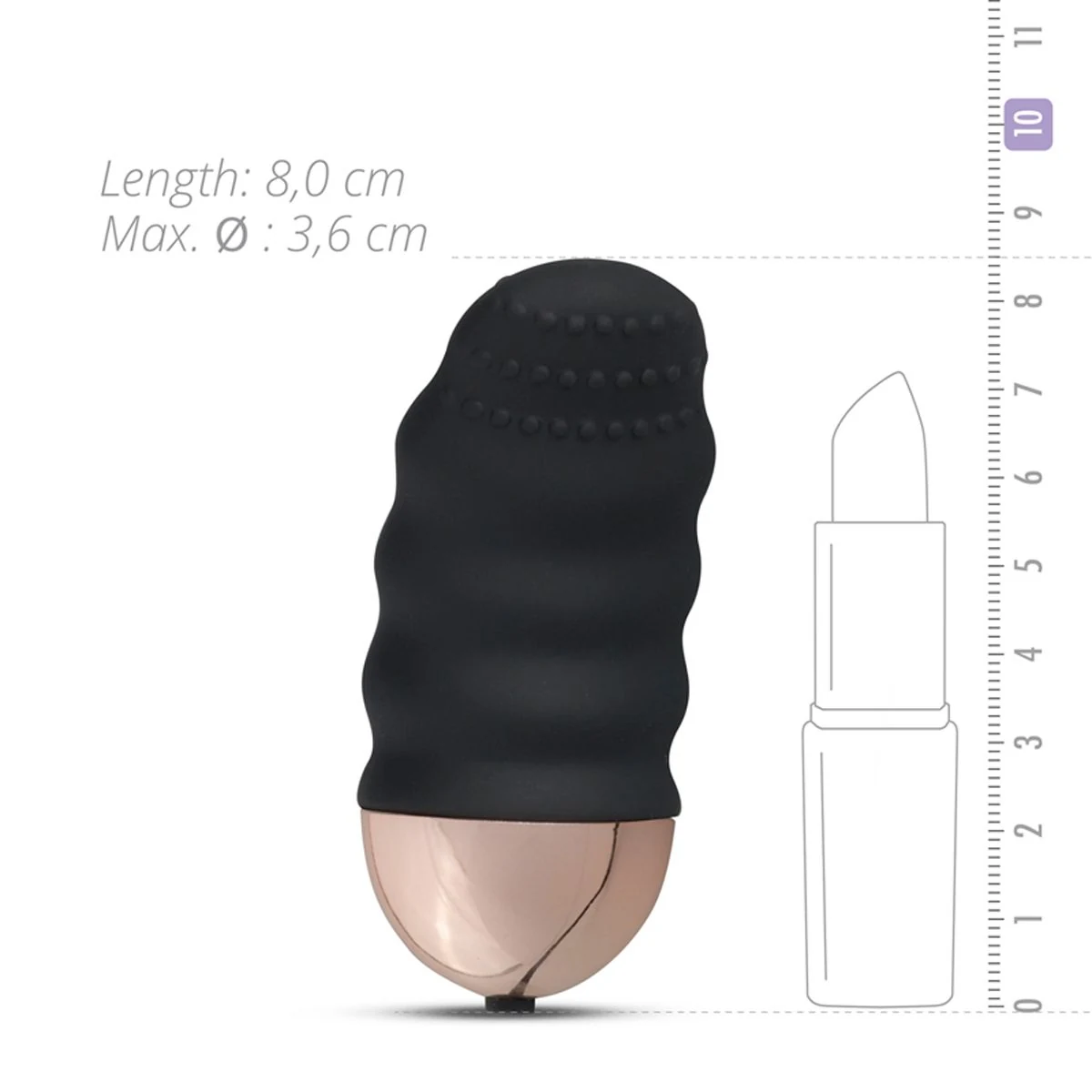 Oplaadbaar Teazers geribbeld vibratie-eitje met USB oplaadkabel