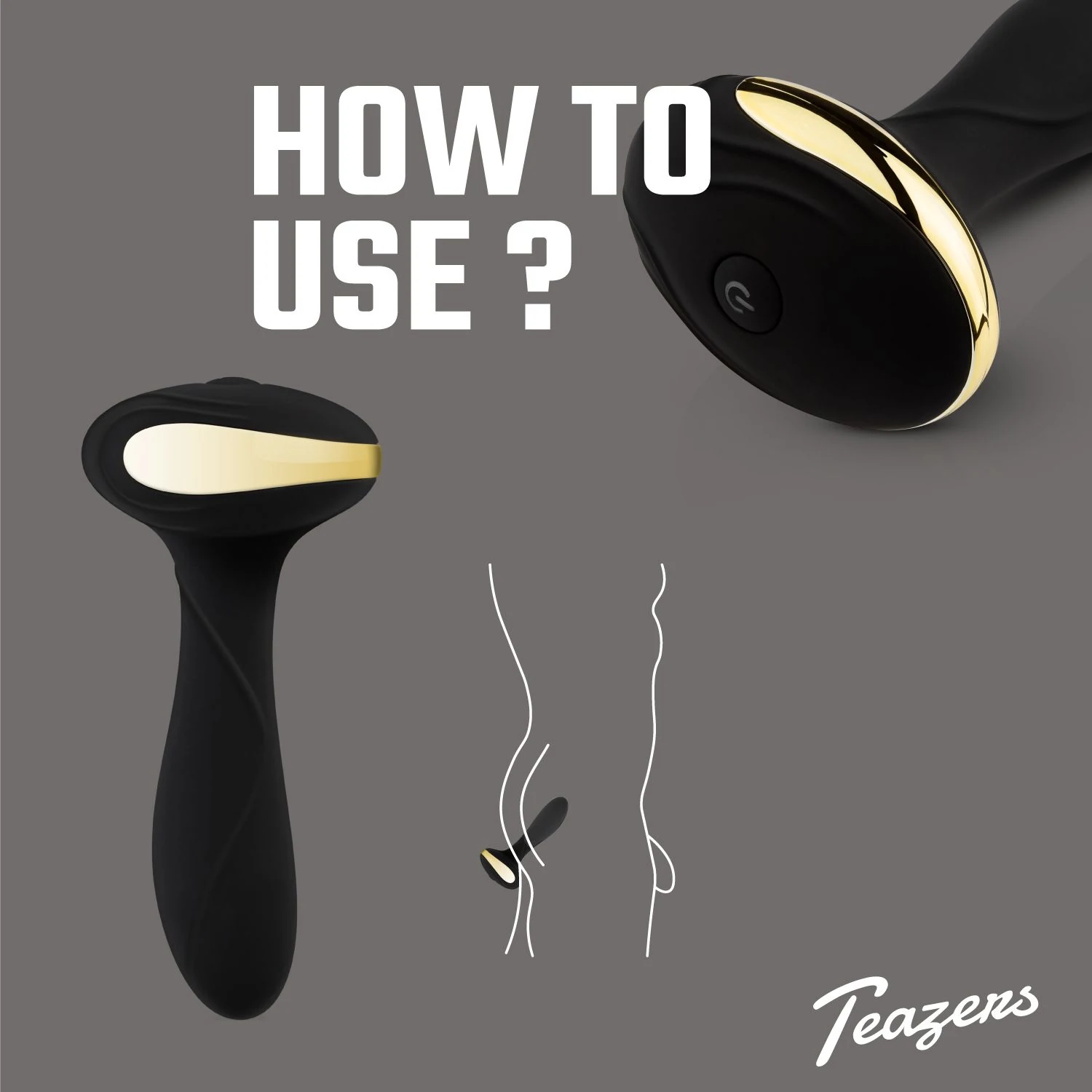 Zwarte Teazers Heat Of The Moment buttplug vibrator met 10 vibratiestanden