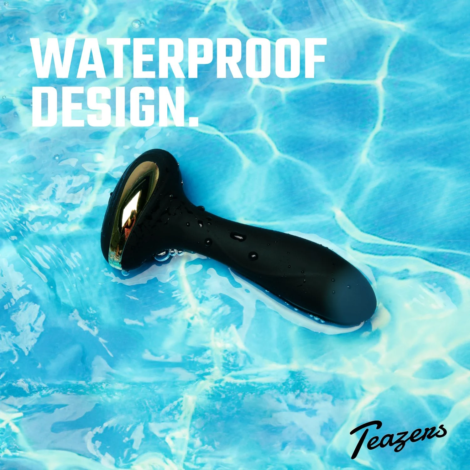Teazers anaal vibrator zwart met ergonomisch design en pushbutton bediening