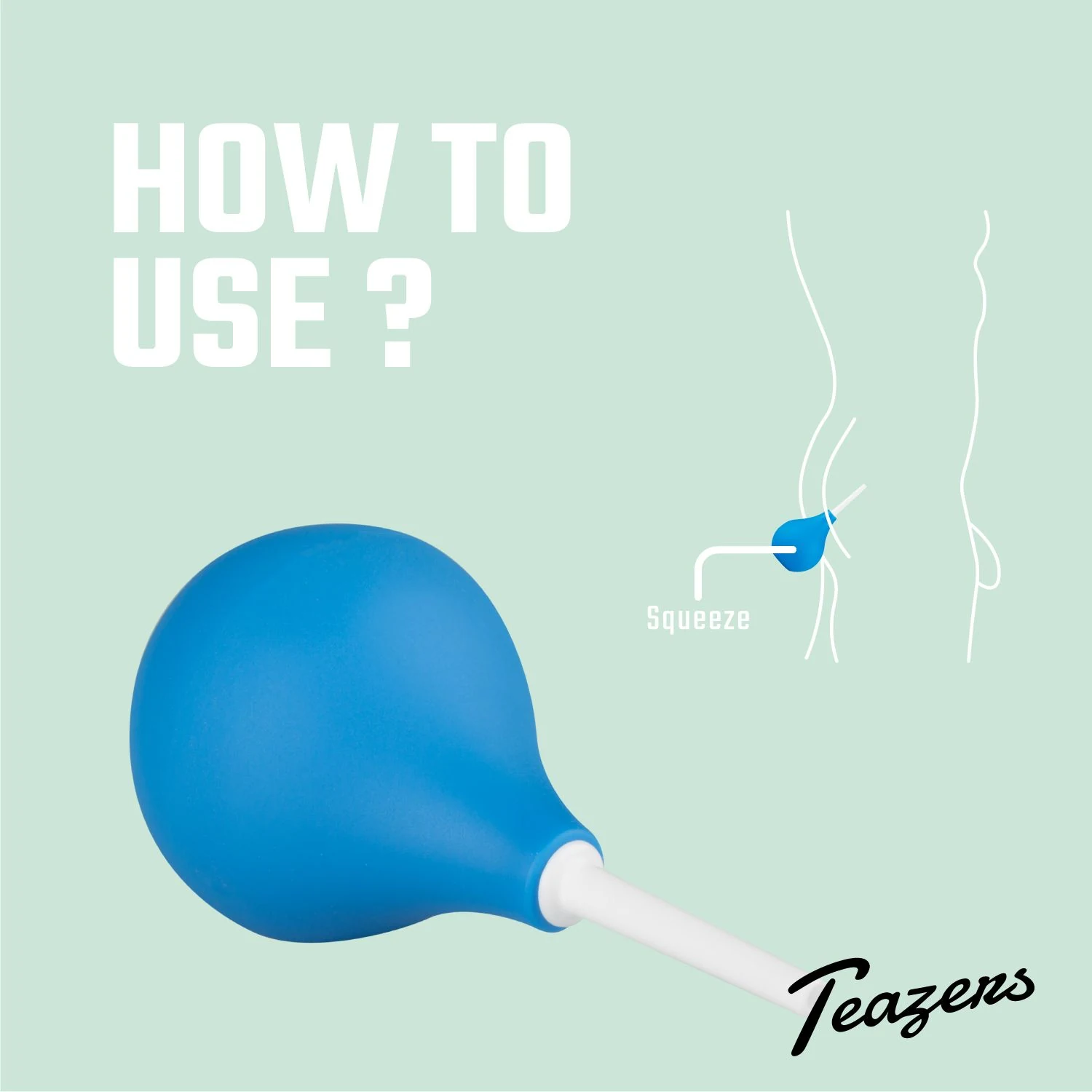 Teazers intieme douche waterproof met maximale diameter 7 mm