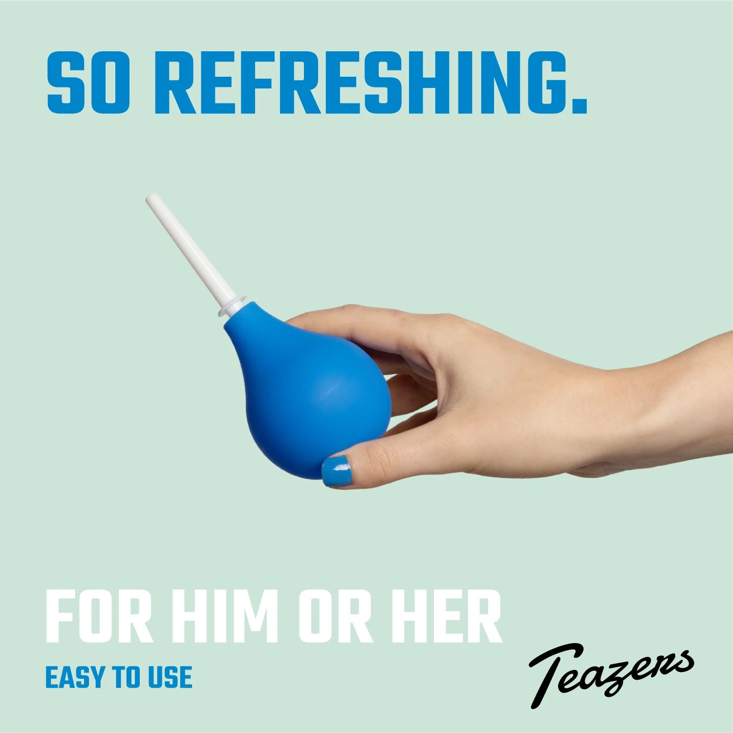 Teazers intieme douche TEA008 blauw voor mannen en vrouwen
