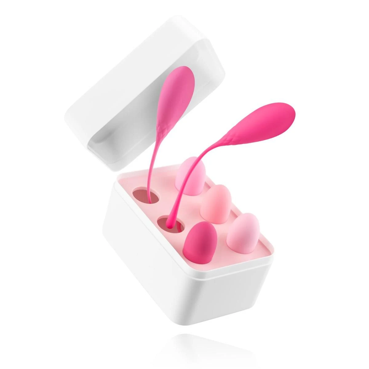 Teazers Kegel Balls Set 6-delig met roze kegelballen van siliconen