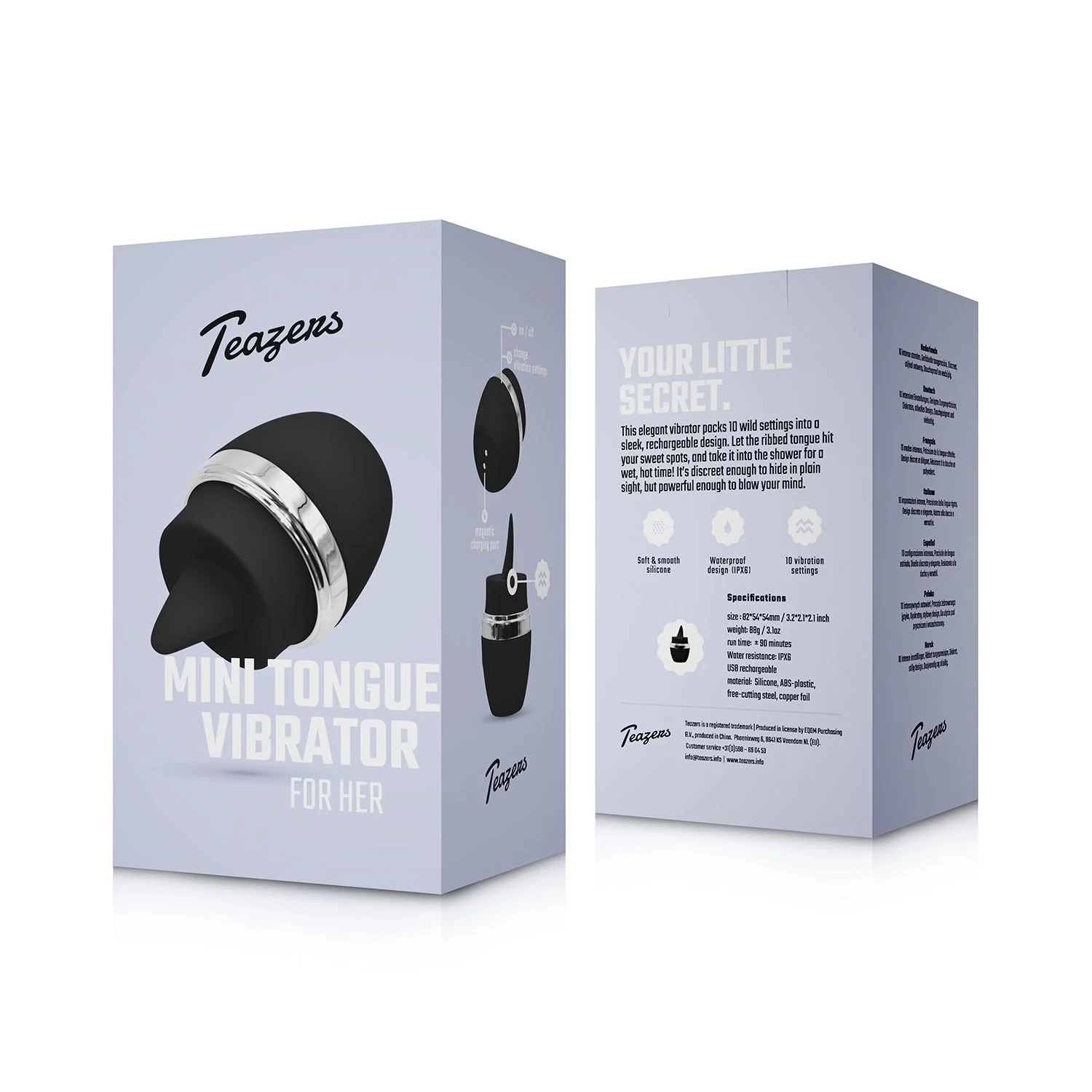 Teazers Mini Tongue Vibrator voor haar met krachtige stimulatie