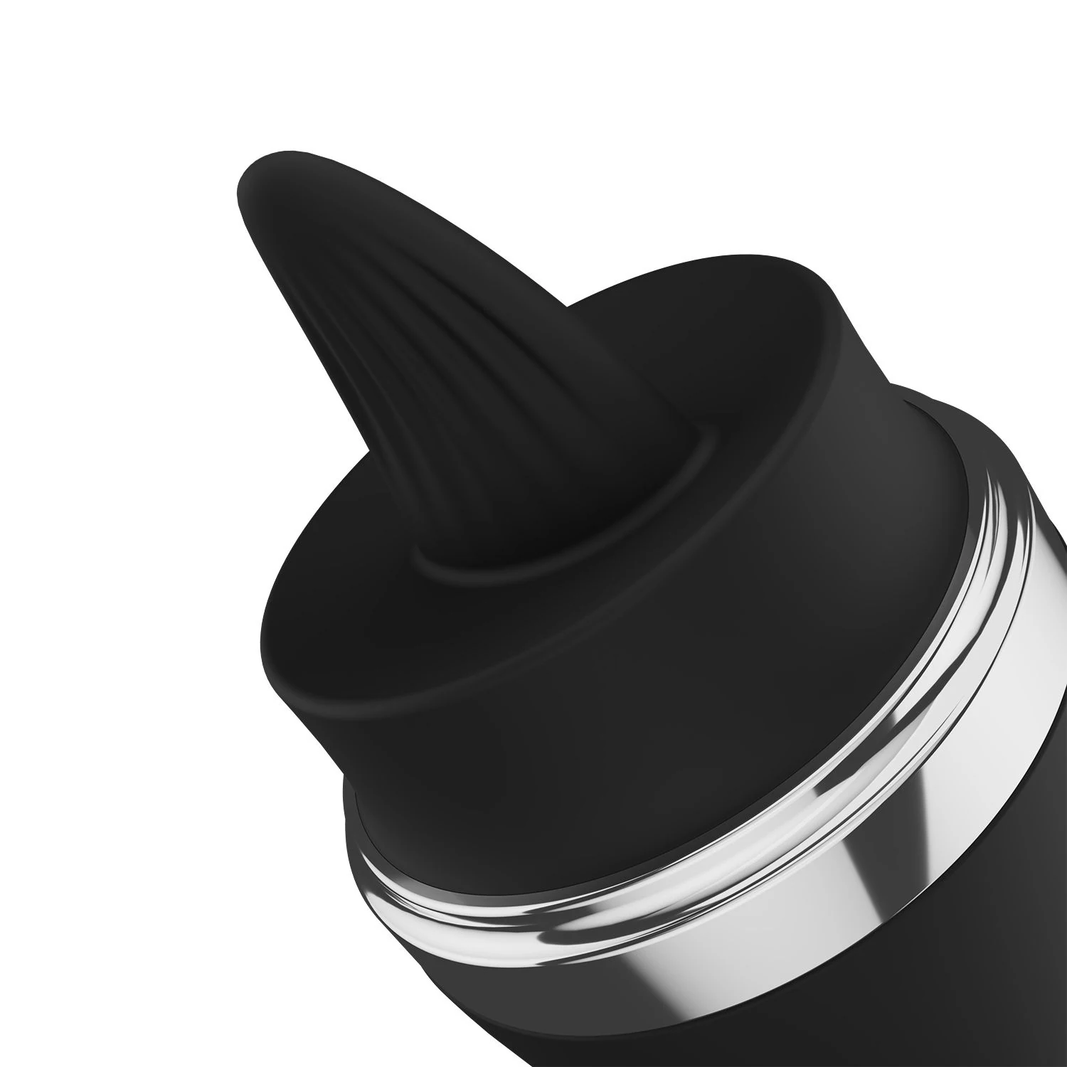 Zwarte Teazers Mini Tongue Vibrator van siliconen, ABS en staal